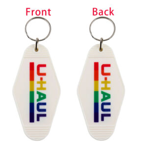 Face et revers du porte-clés motel queer U-Haul