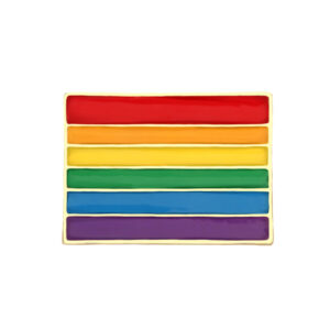 Pin rectangulaire drapeau arc-en-ciel