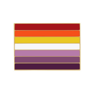 Pin rectangulaire aux couleurs de la fierté lesbienne