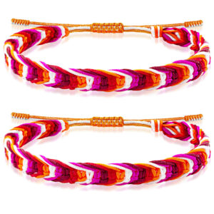 Duo de bracelets Pride rose et orange