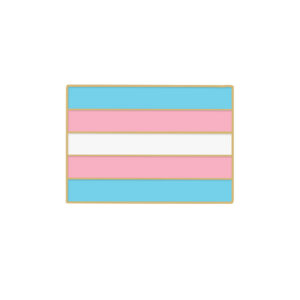 Pin rectangulaire drapeau trans
