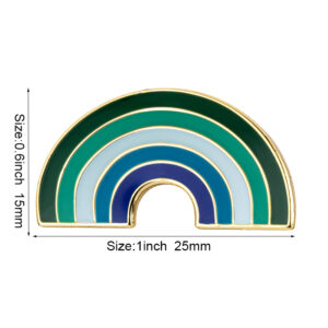 Pin arche fierté gay vert turquoise et bleu de 25 × 15 mm