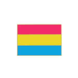 Pin rectangulaire drapeau pansexuel