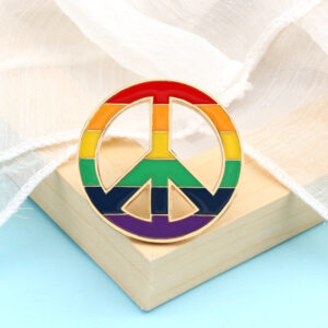 Pin symbole de paix aux six couleurs Pride