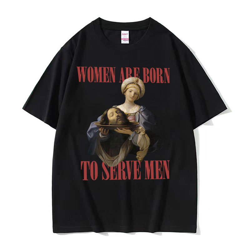 Motif renaissance du t-shirt féministe noir