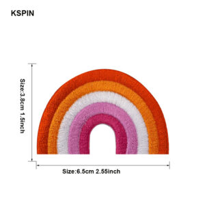 Écusson arc lesbien orange blanc et rose 6,5 cm