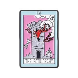 Pin tarot féministe The Patriarchy rose et rouge