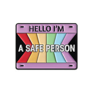 Pin rectangulaire Hello I’m a Safe Person
