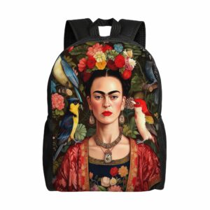 Sac à dos Frida aux oiseaux et fleurs vu de face