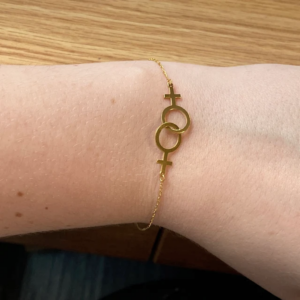 Bracelet double Vénus doré porté