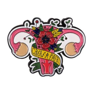 Pin utérus floral Grow A Pair vu de face