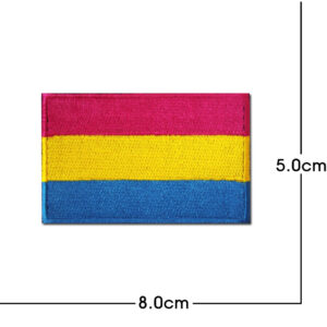 Écusson brodé aux couleurs du drapeau pansexuel