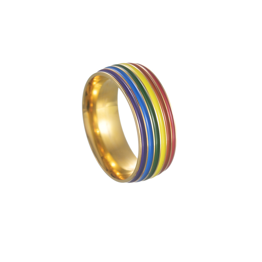 Bague Pride dorée vue de face